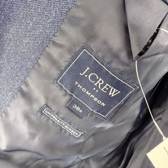 J Crew Blazer Men’s 38 R Blue Thompson Wool Naval University Thompson Preppy NEW - Picture 10 of 12